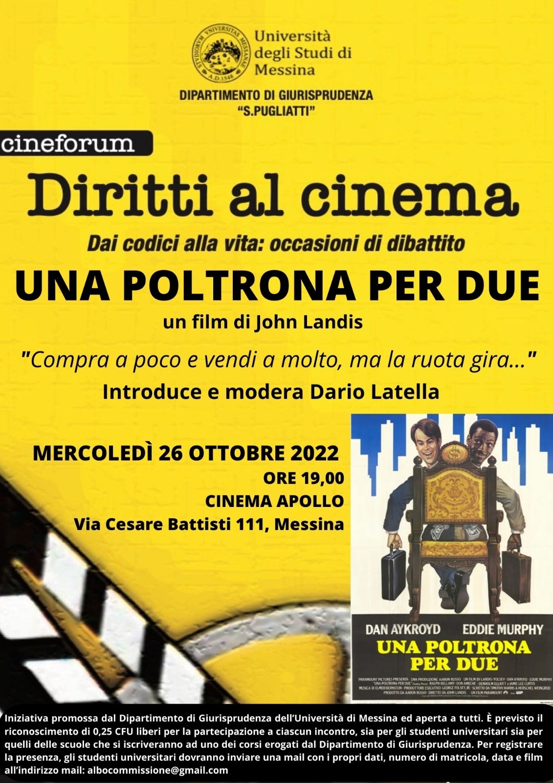 Al via la nuova edizione del Cineforum Diritti al cinema