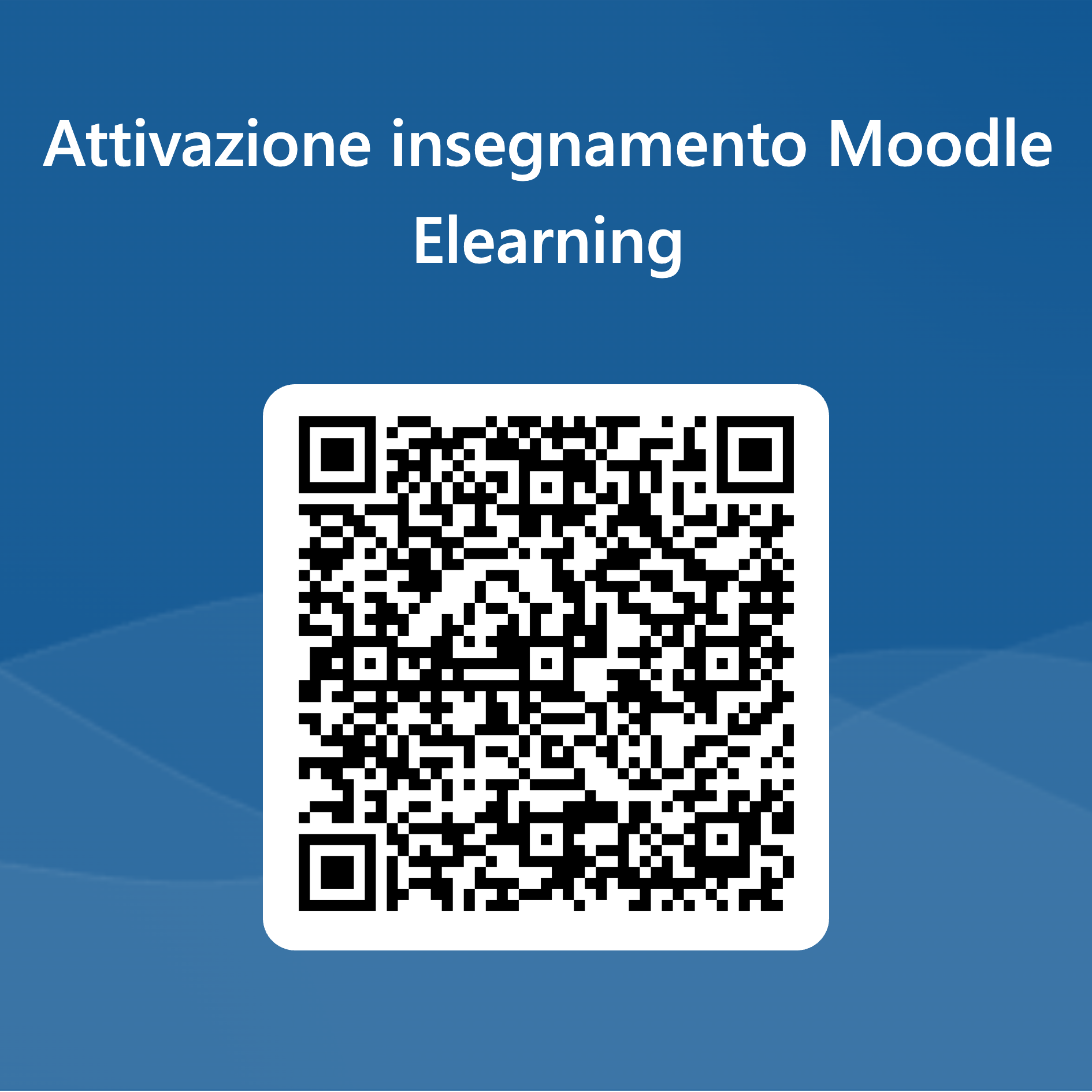 QrCode collegamento attivazione insegnamento Moodle Elearning