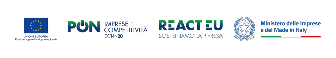 Logo-firma PON Imprese e Competitività 2014-2020|React EU - MIMIT E MASE